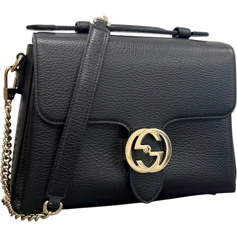 Women's Interlocking G Handbag Black
