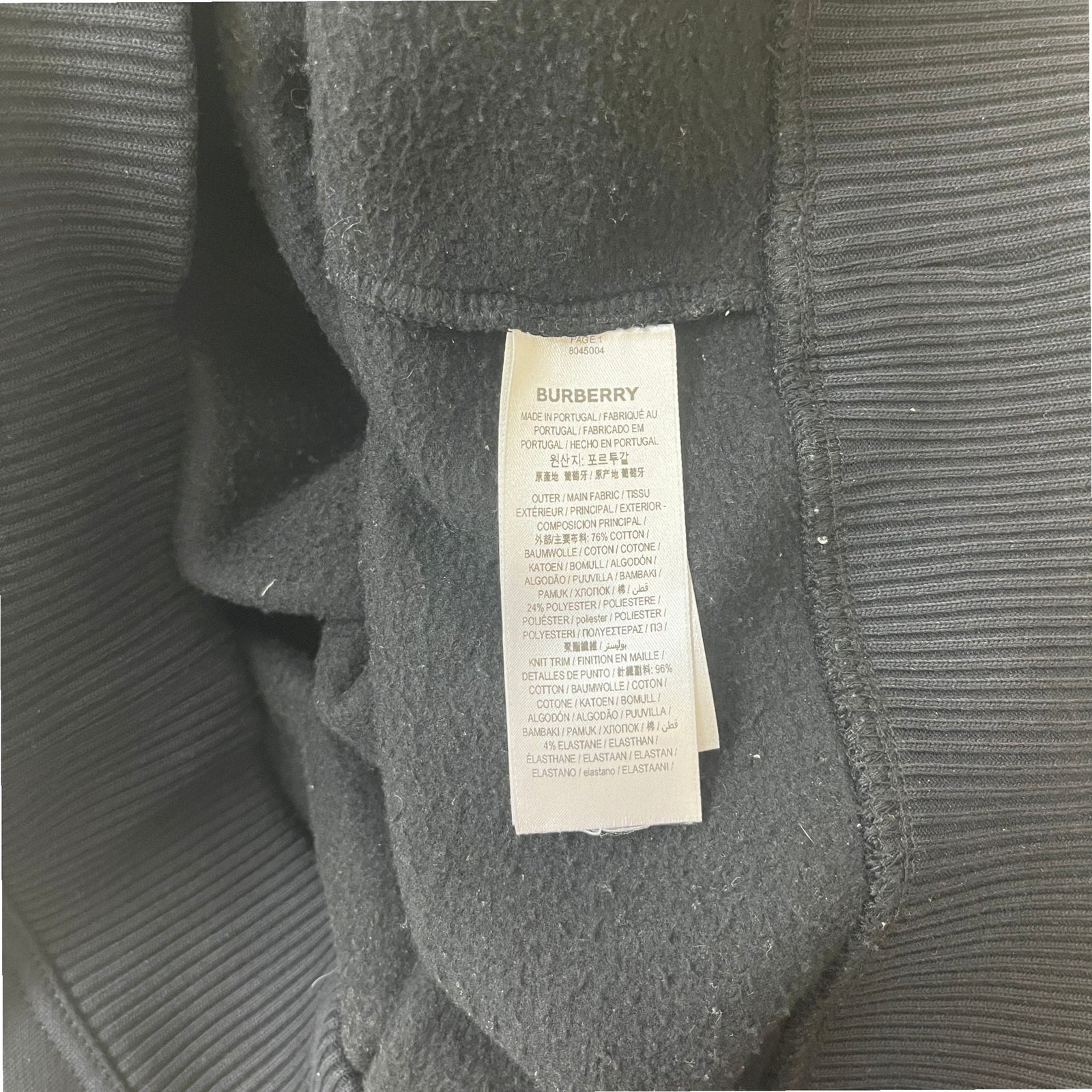 Men's Check Print Hoodie Black Size M - Photo 8