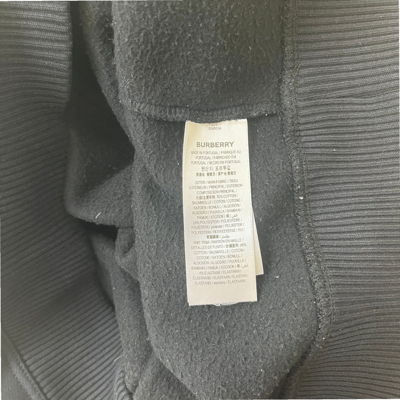 Men's Check Print Hoodie Black Size M