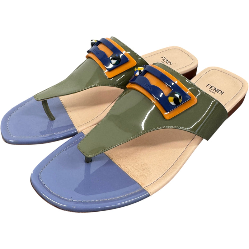 Women's Buckle Sandals Khaki Size UK 6 / EU 39