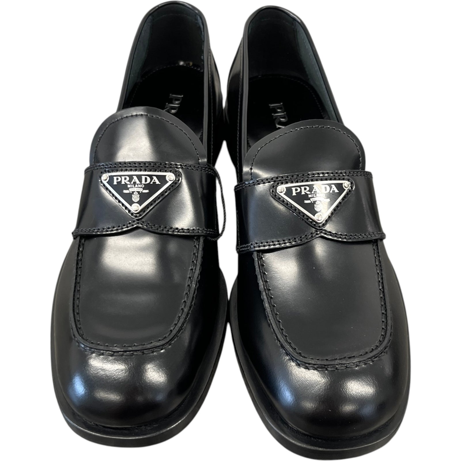Women's Plaque Logo Loafers Black Size EU 40 / UK 7 - Photo 6
