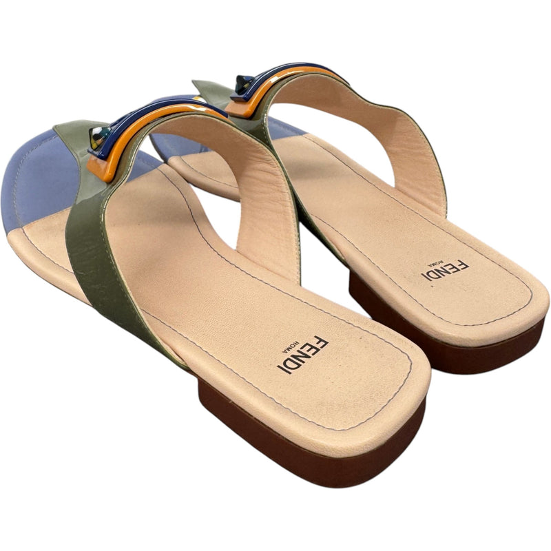 Women's Buckle Sandals Khaki Size UK 6 / EU 39