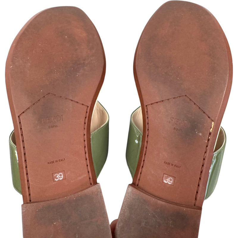 Women's Buckle Sandals Khaki Size UK 6 / EU 39