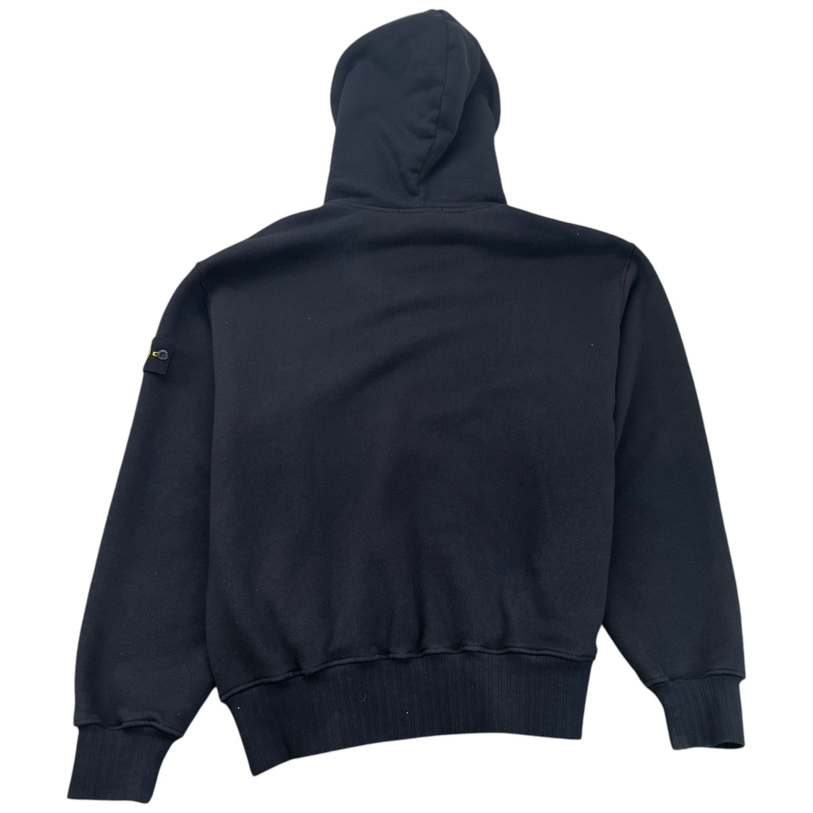 Men's Applique Logo Zip Up Hoodie Black Size XL - Photo 2