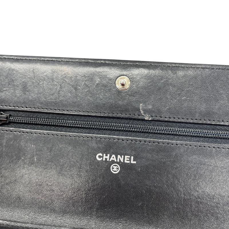Women's CC Boy Wallet On Chain Crossbody Bag Black