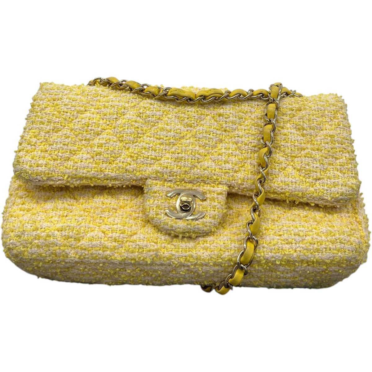 Women's Double Classic Flap Handbag Yellow - Photo 1