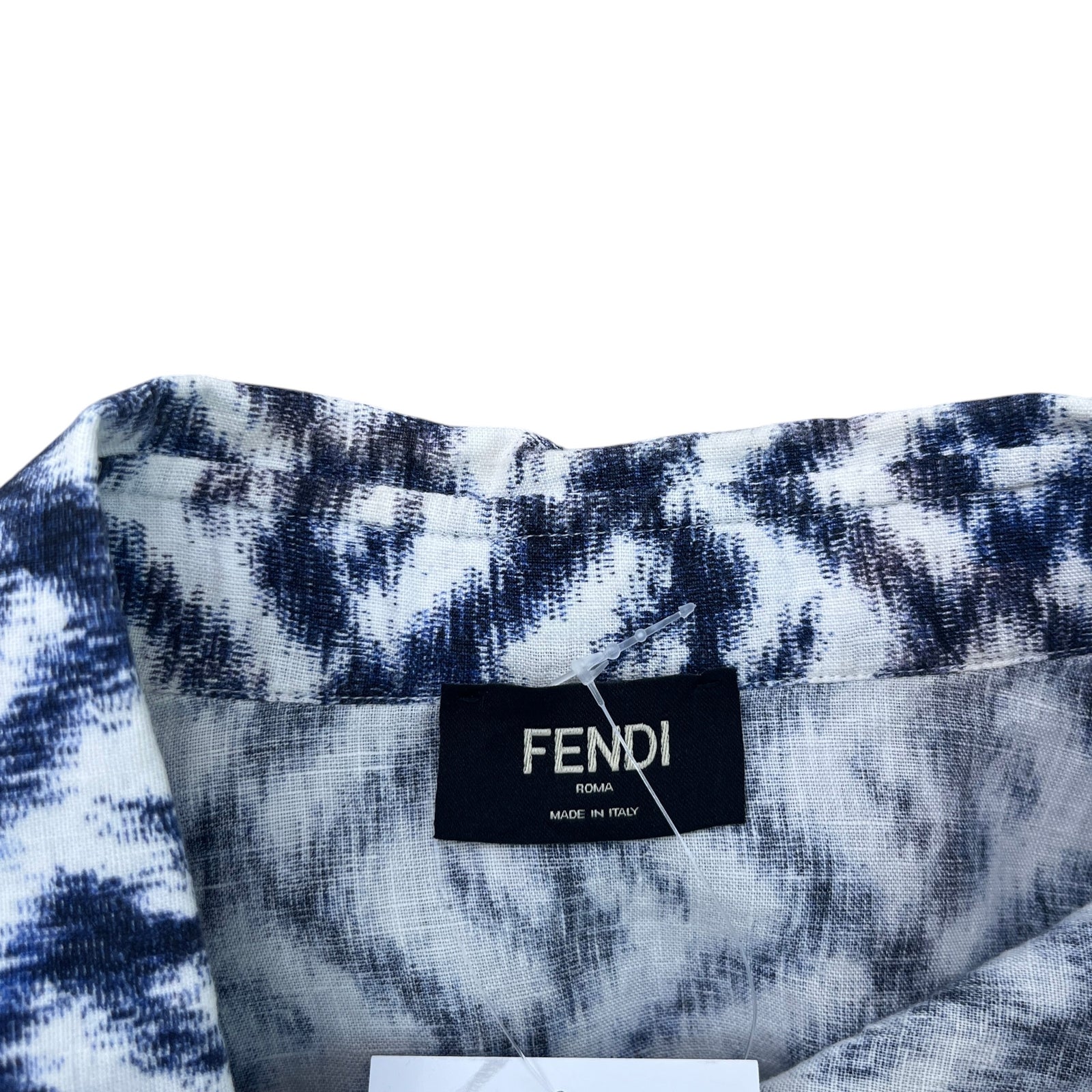 Men's FF Monogram Shirt Blue Size M - Photo 7