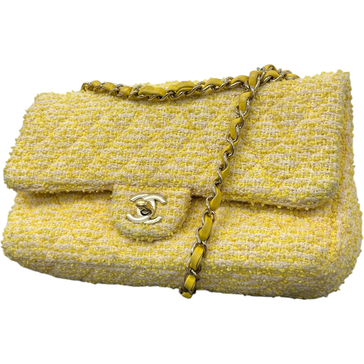Women's Double Classic Flap Handbag Yellow - Photo 5