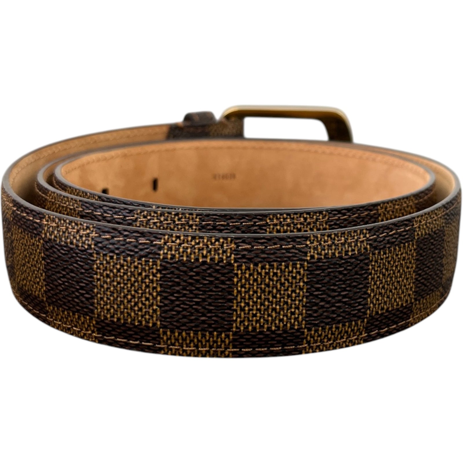 Women's Damier Ebene Belt Brown Size 95cm / UK 14 - Photo 2