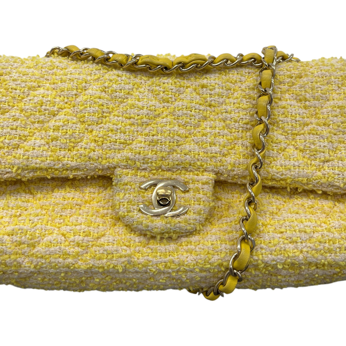 Women's Double Classic Flap Handbag Yellow - Photo 10