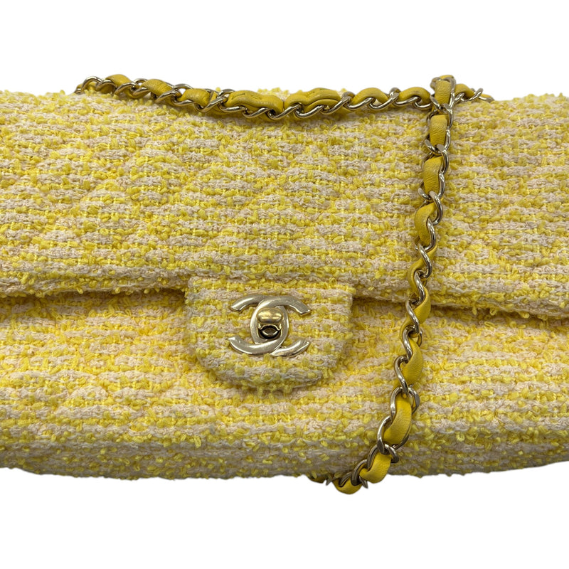 Women's Double Classic Flap Handbag Yellow