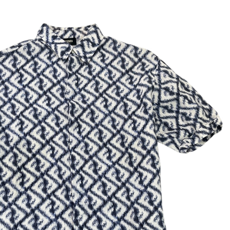 Men's FF Monogram Shirt Blue Size M