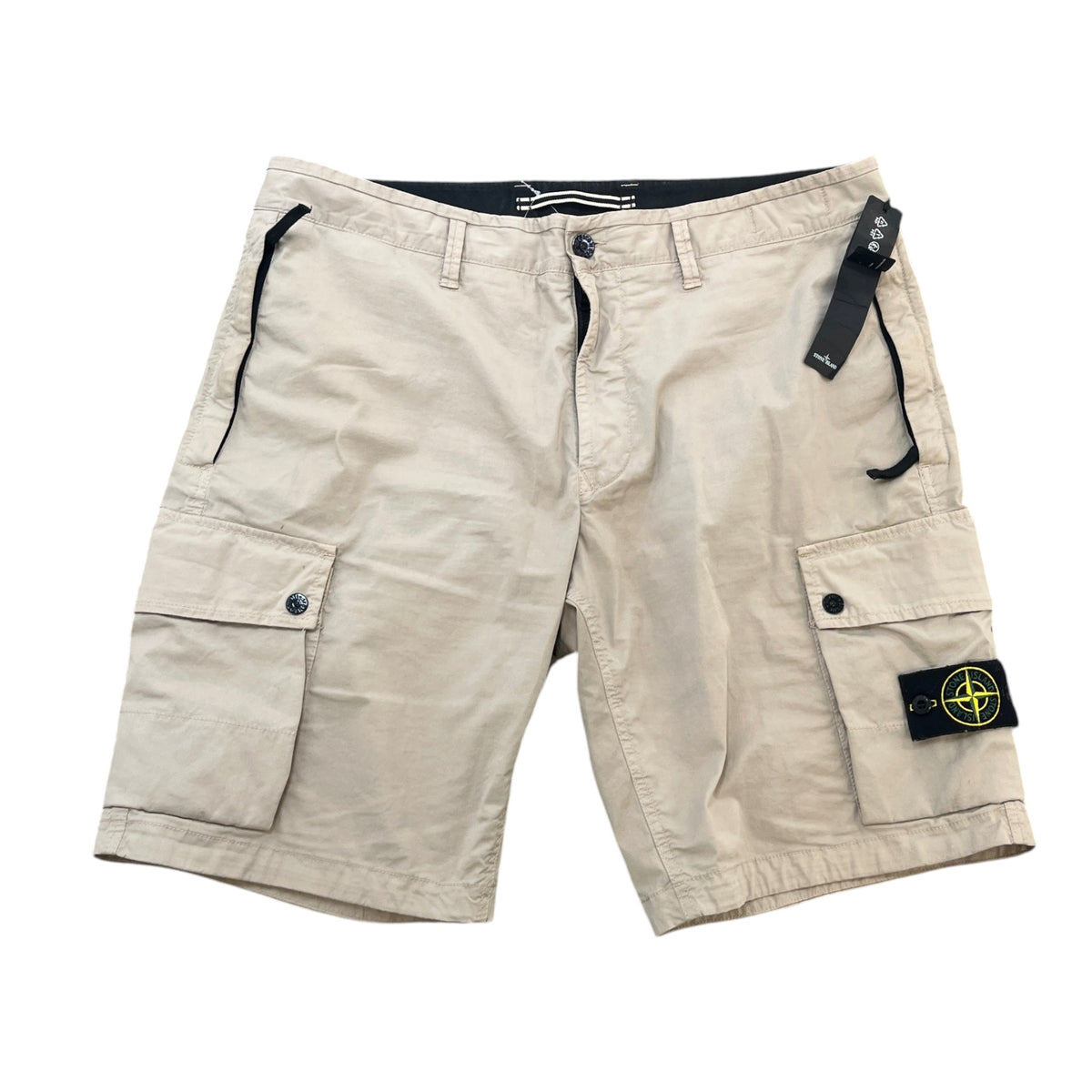 Men's Applique Logo Shorts Beige Size XXL / W38 - Photo 1