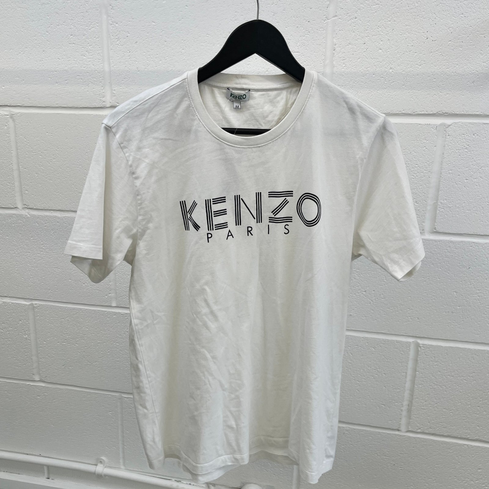 Men's Logo Print T-Shirt White Size M - Photo 8