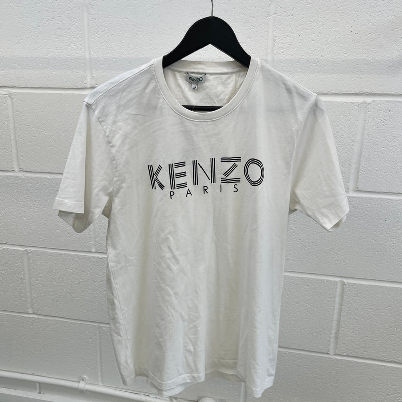 Men's Logo Print T-Shirt White Size M