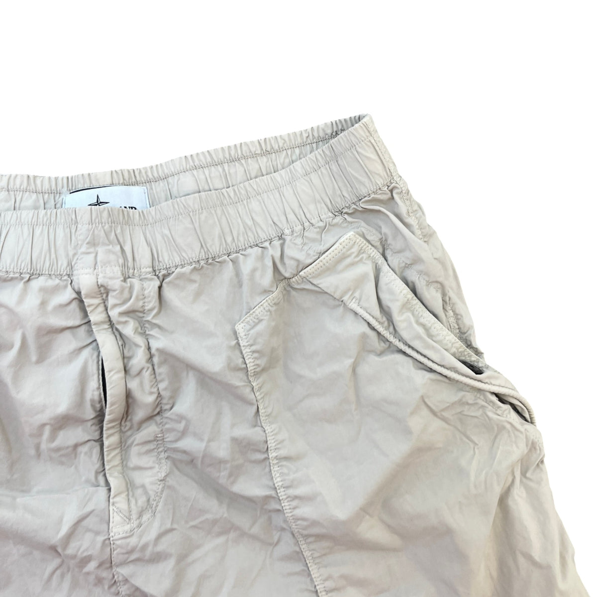 Men's Applique Logo Cargo Shorts Beige Size L / W34 - Photo 5