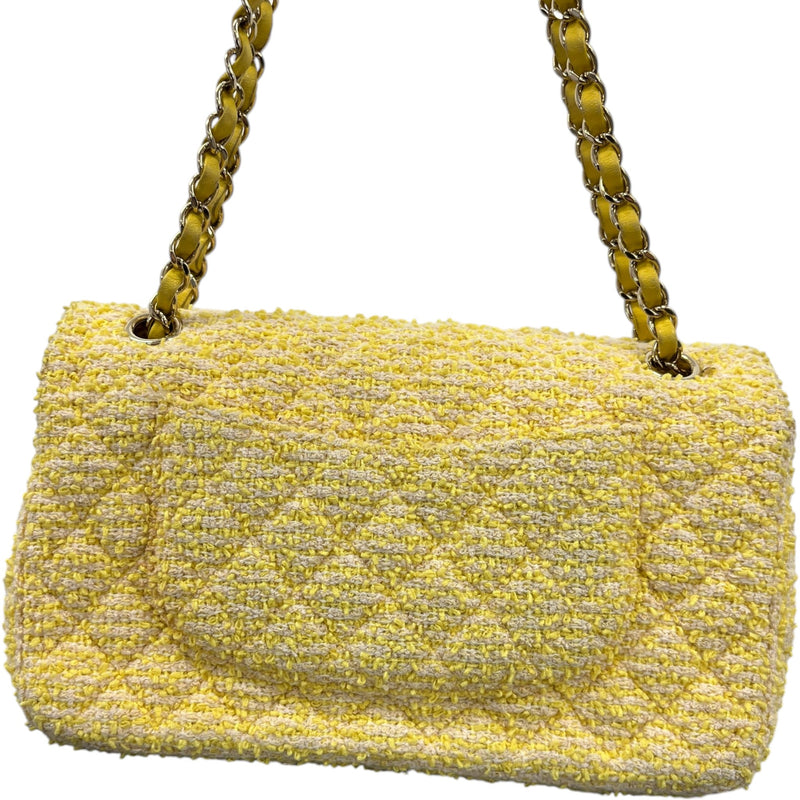 Women's Double Classic Flap Handbag Yellow