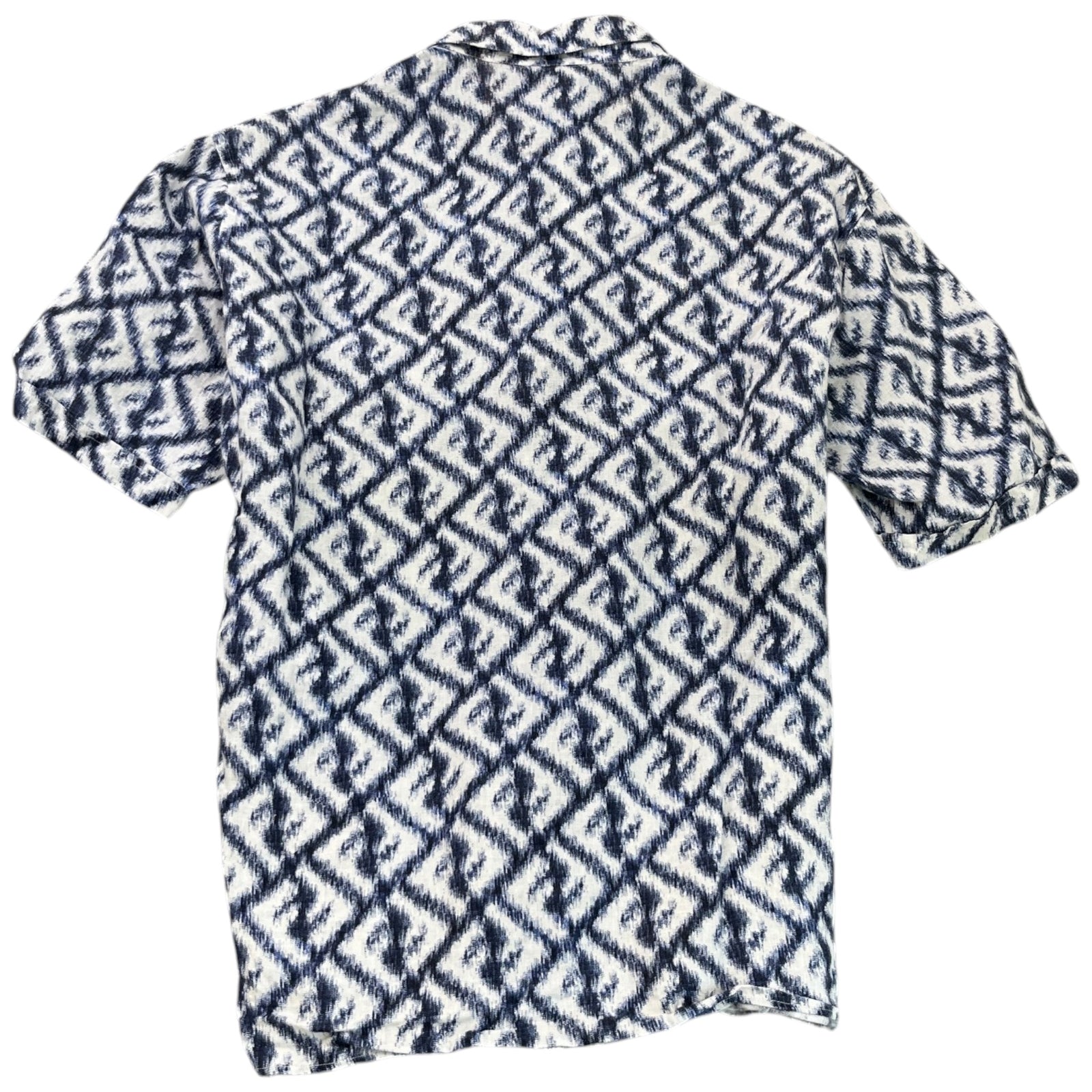 Men's FF Monogram Shirt Blue Size M - Photo 2