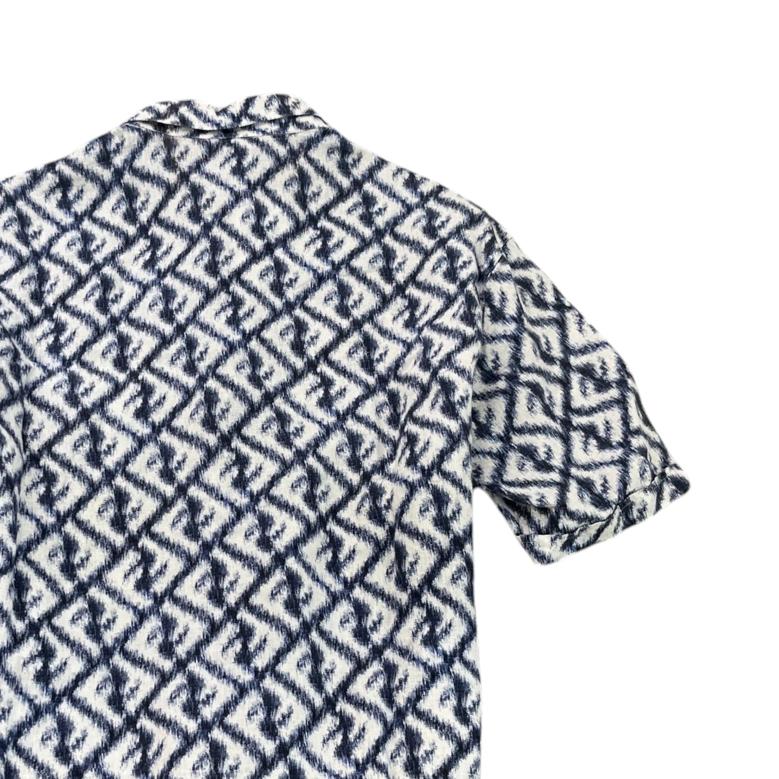 Men's FF Monogram Shirt Blue Size M - Photo 4