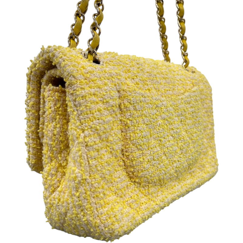 Women's Double Classic Flap Handbag Yellow