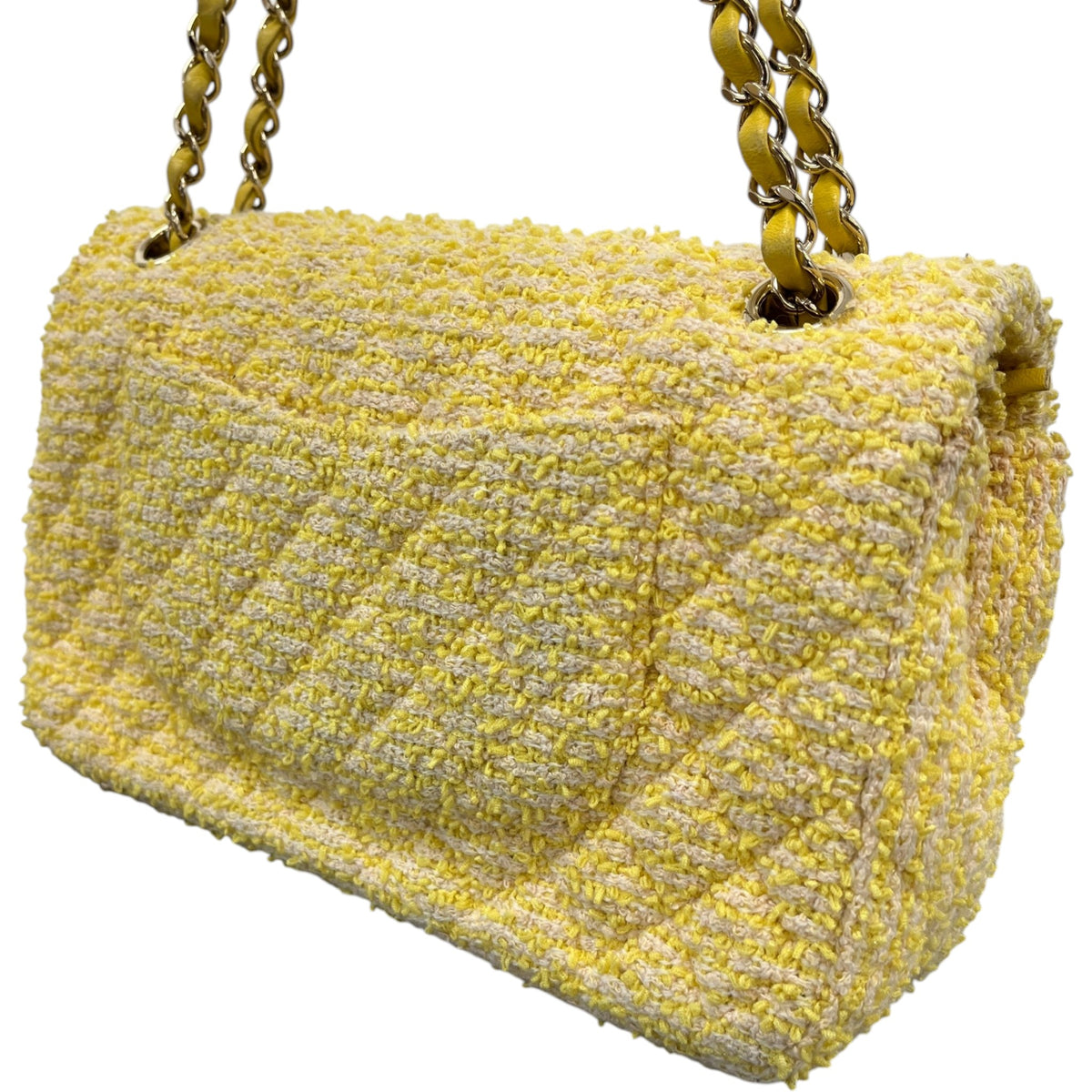 Women's Double Classic Flap Handbag Yellow - Photo 9