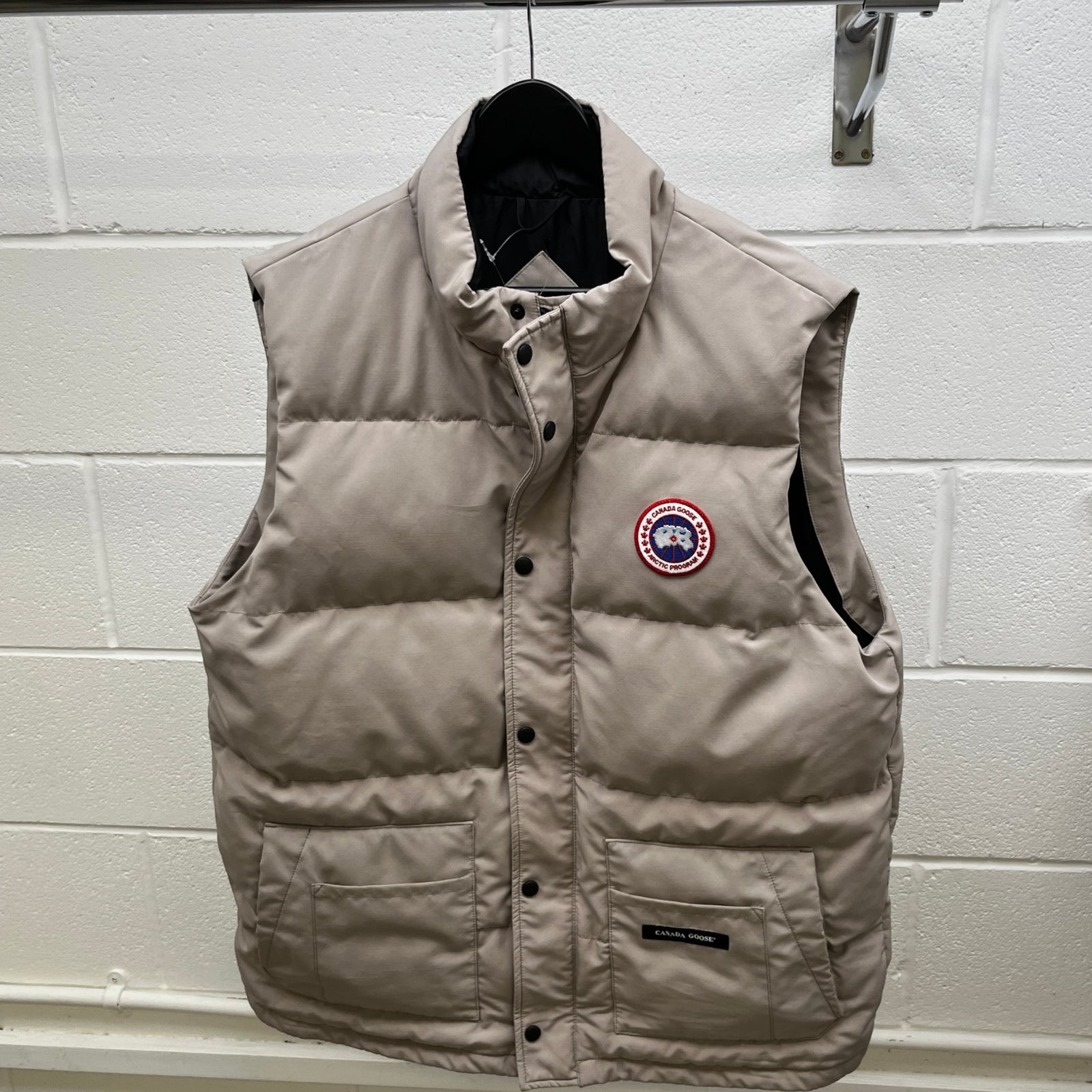 Men's Freestyle Gilet Beige Size XL - Photo 9