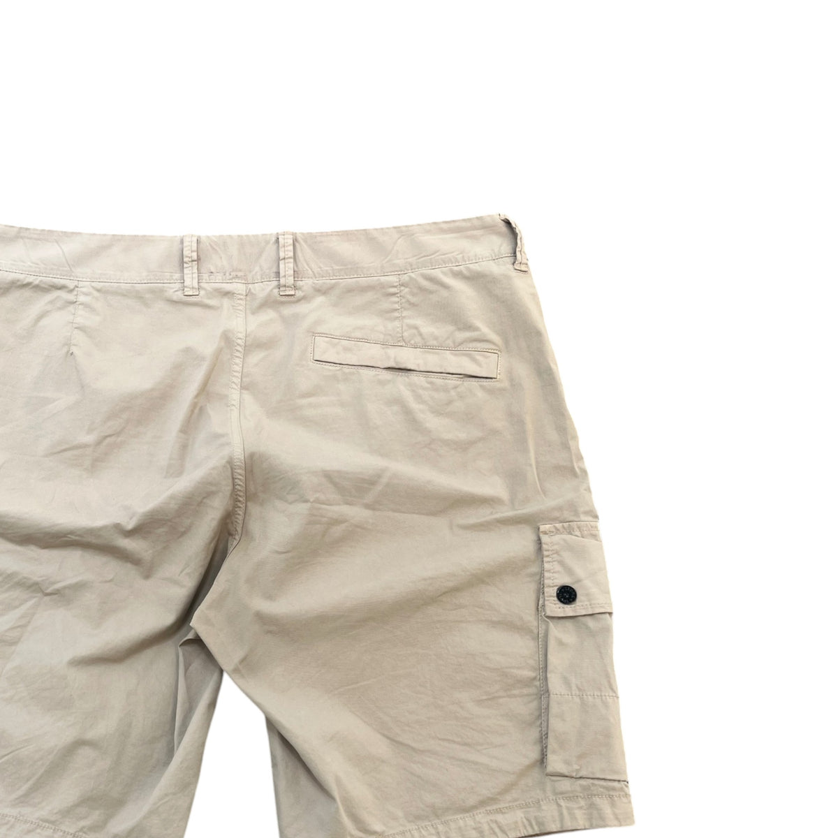 Men's Applique Logo Shorts Beige Size XXL / W38 - Photo 4