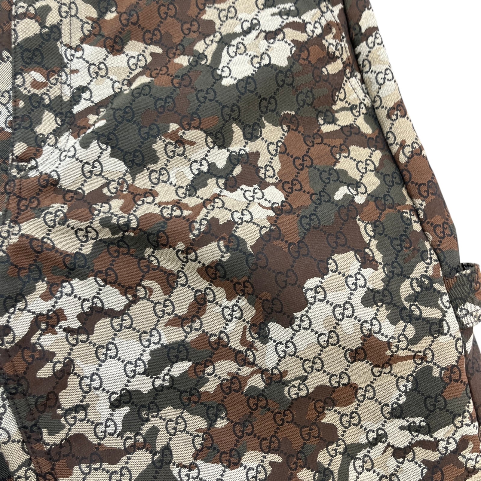 Men's Gg Marbled Camo Shorts Brown Size IT 48 / UK 32 - Photo 5
