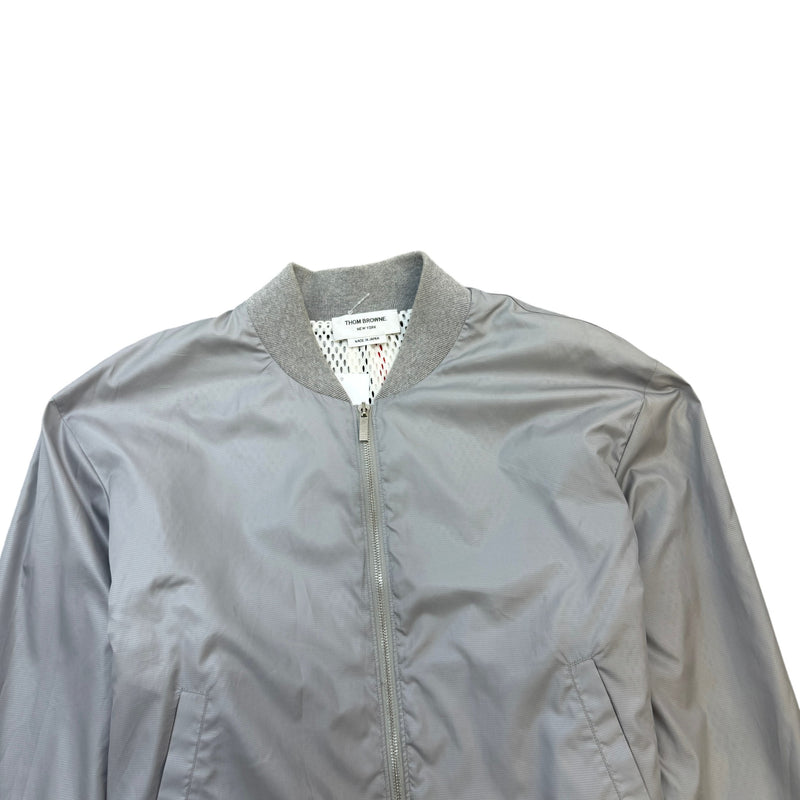 Men's Stripe Bomber Jacket Grey Size L