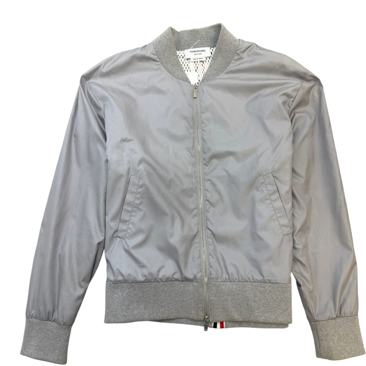Men's Stripe Bomber Jacket Grey Size L - Photo 1
