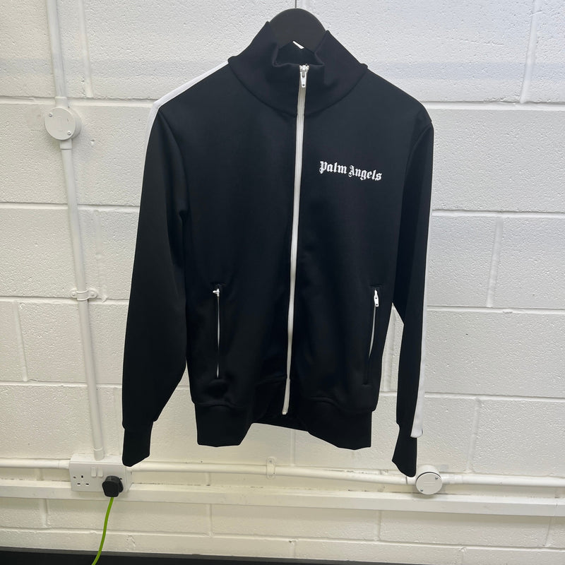 Men's Logo Print Track Jacket Black Size M