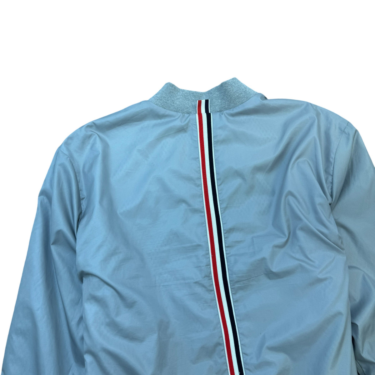 Men's Stripe Bomber Jacket Grey Size L - Photo 4