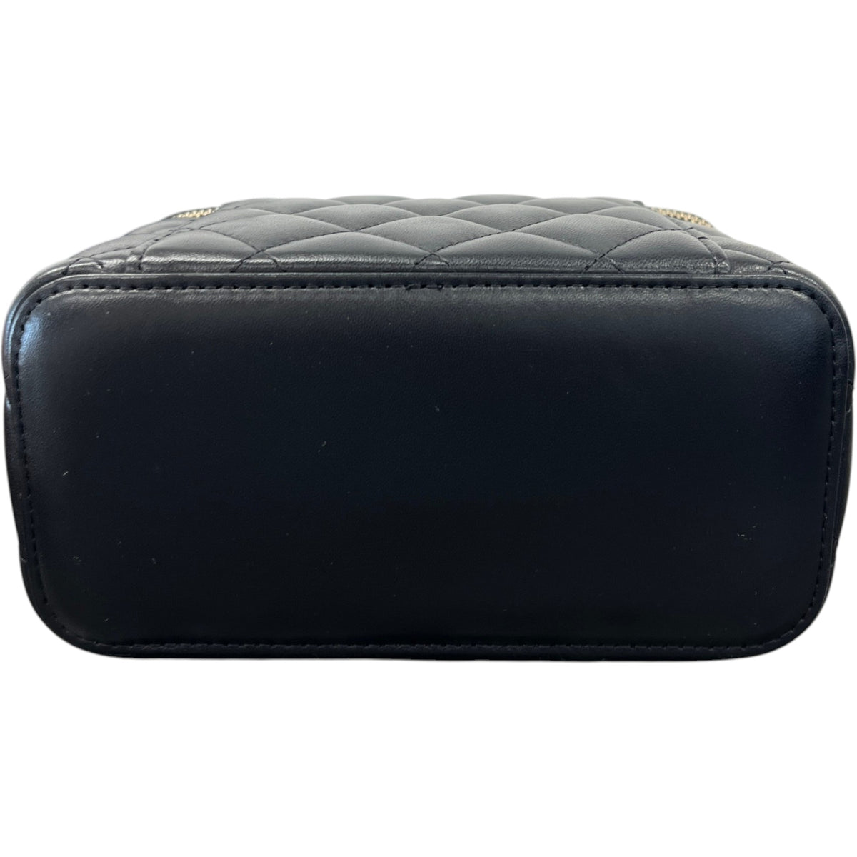 Women's Classic Top Handle Vanity Lambskin Crossbody Bag Black - Photo 10