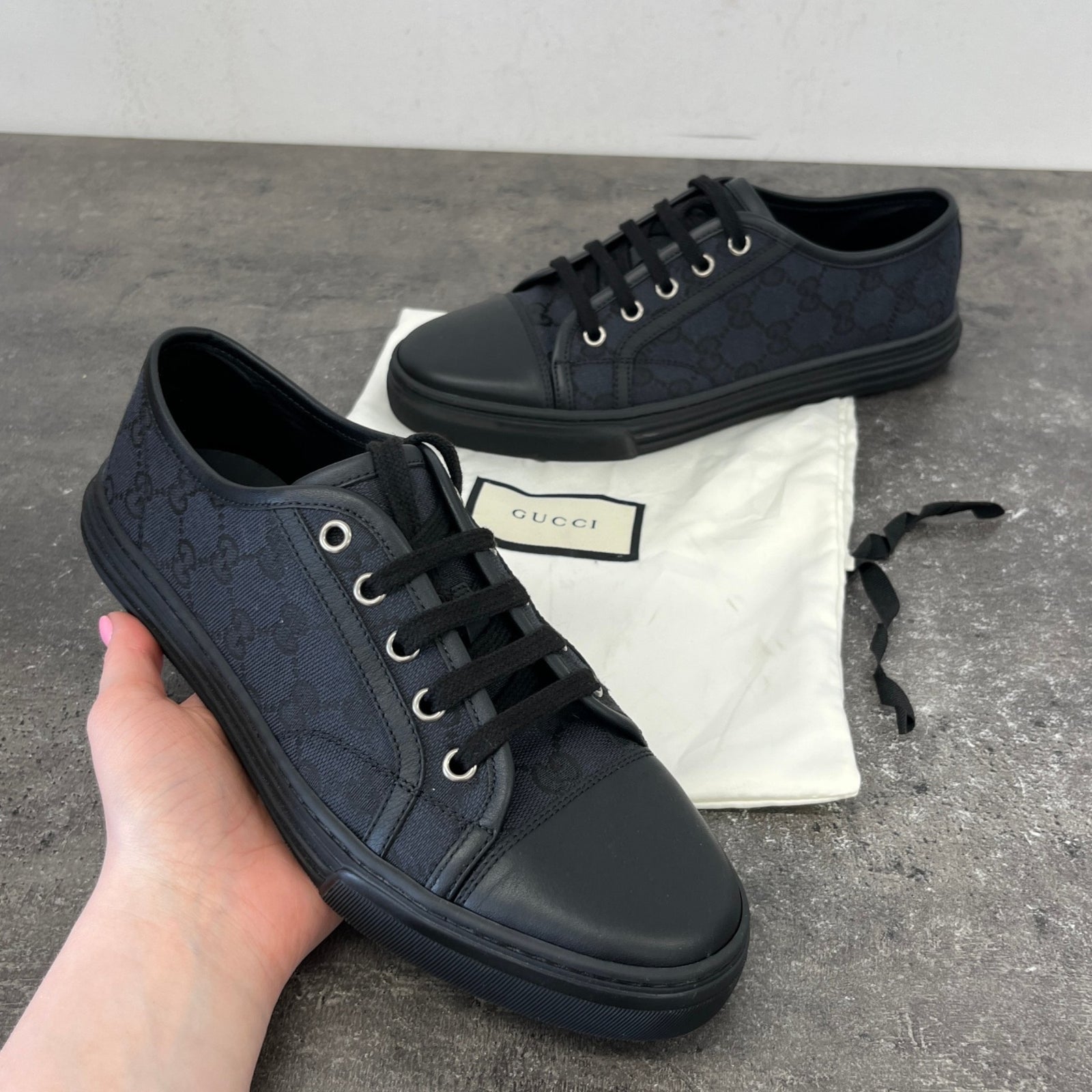 Women's Gg Supreme Low Trainers Black Size EU 37.5 / UK 4.5 - Photo 13