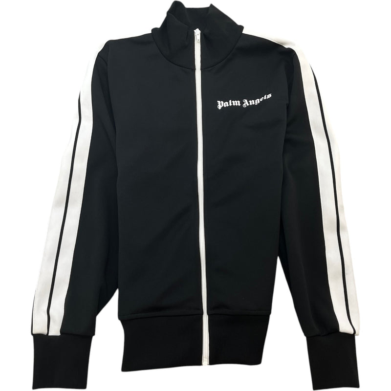 Men's Logo Print Track Jacket Black Size M