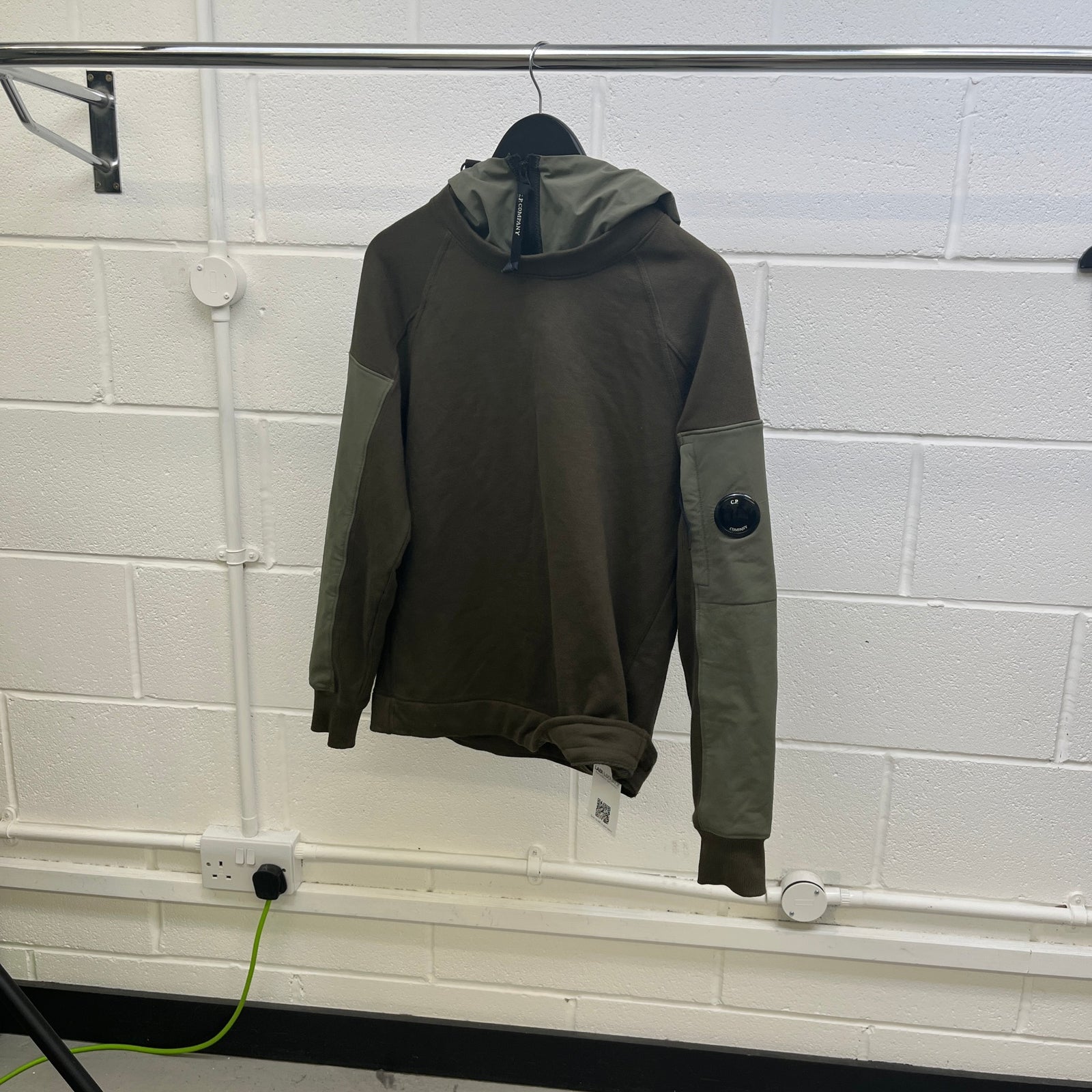 Men's Lens Detail Hoodie Khaki Size S - Photo 9