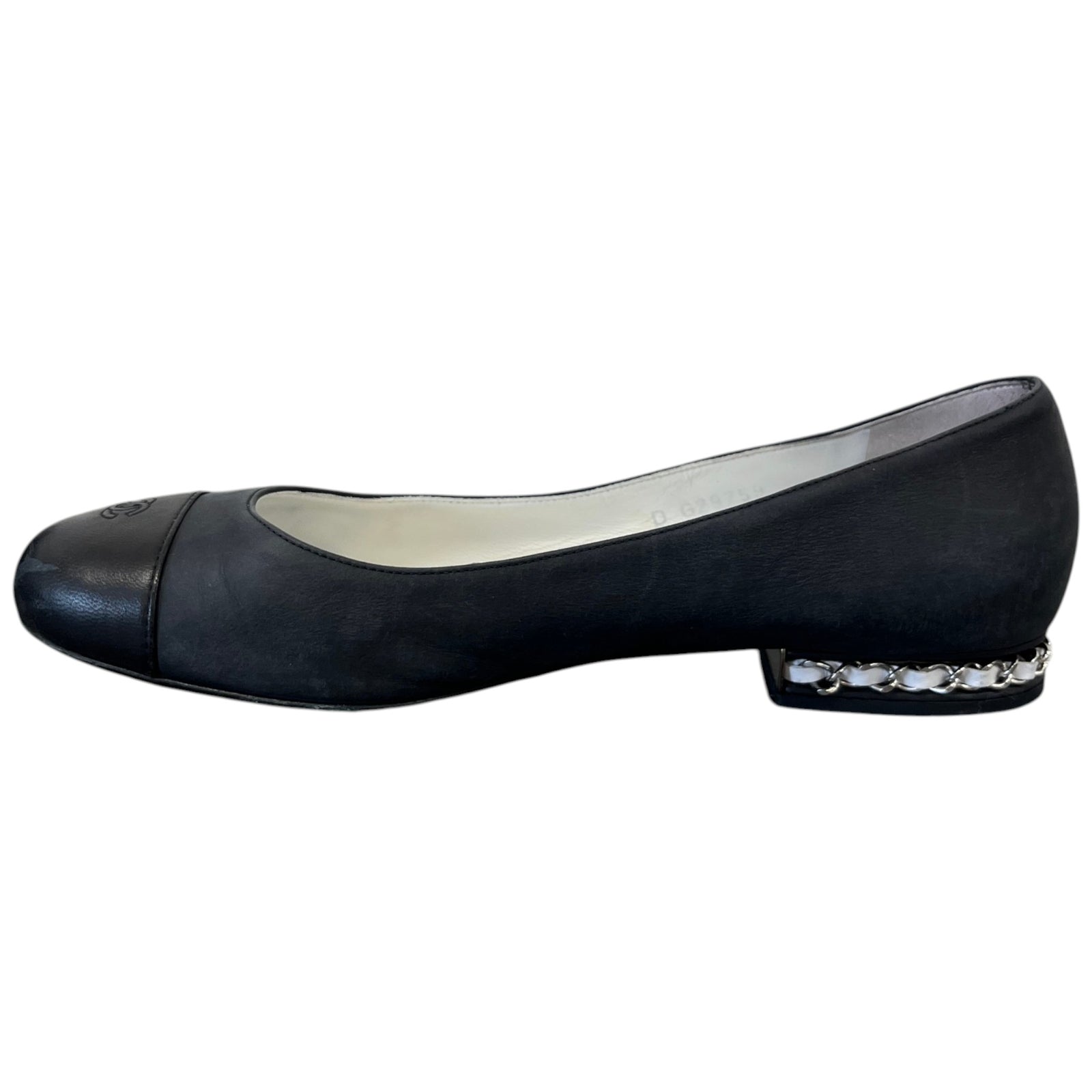 Women's Cap Toe Ballet Flat Mules Black Size EU 38 / UK 5 - Photo 2