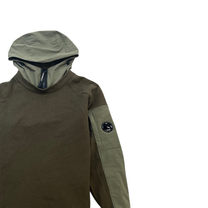 Men's Lens Detail Hoodie Khaki Size S