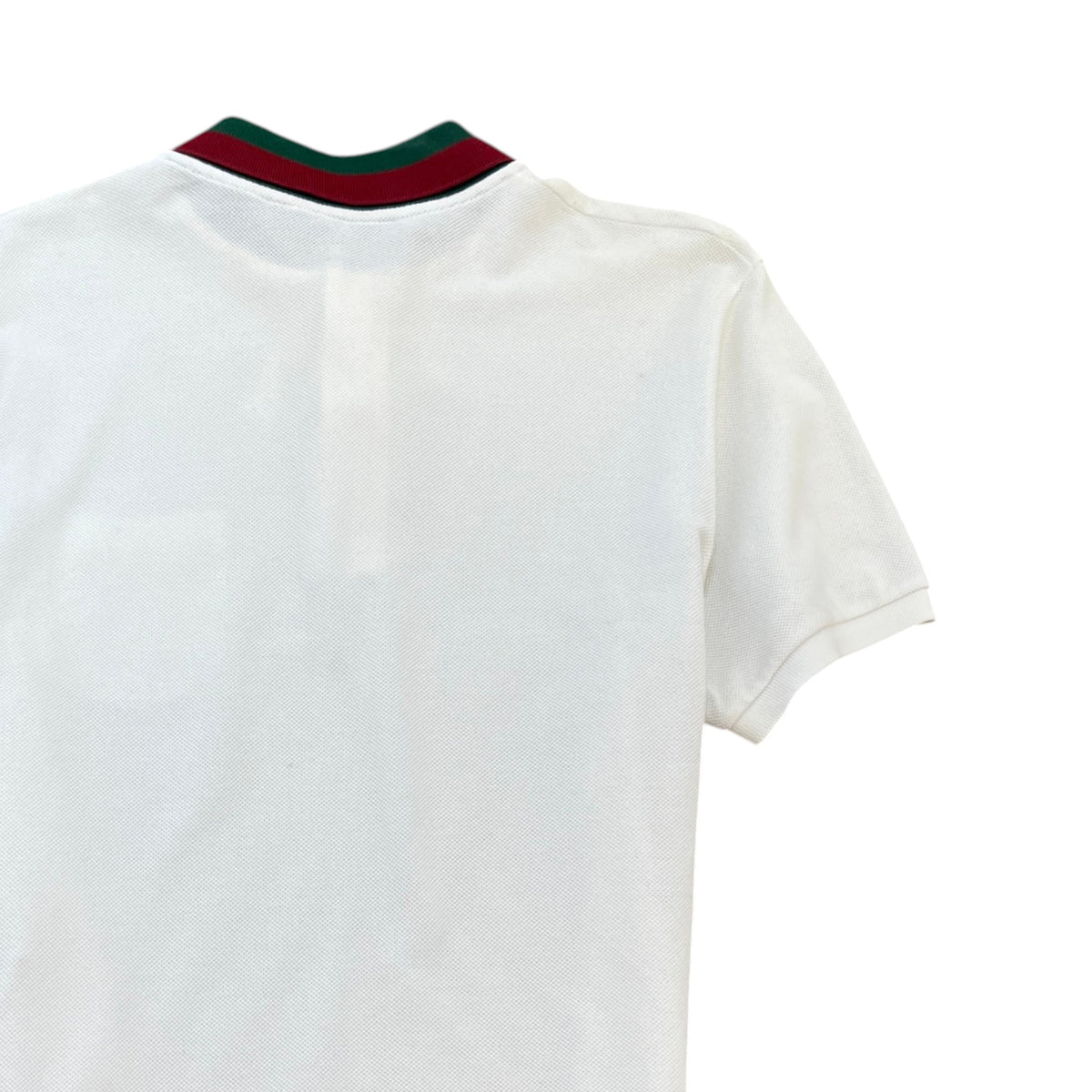 Men's Web Collar Polo Shirt White Size M - Photo 4