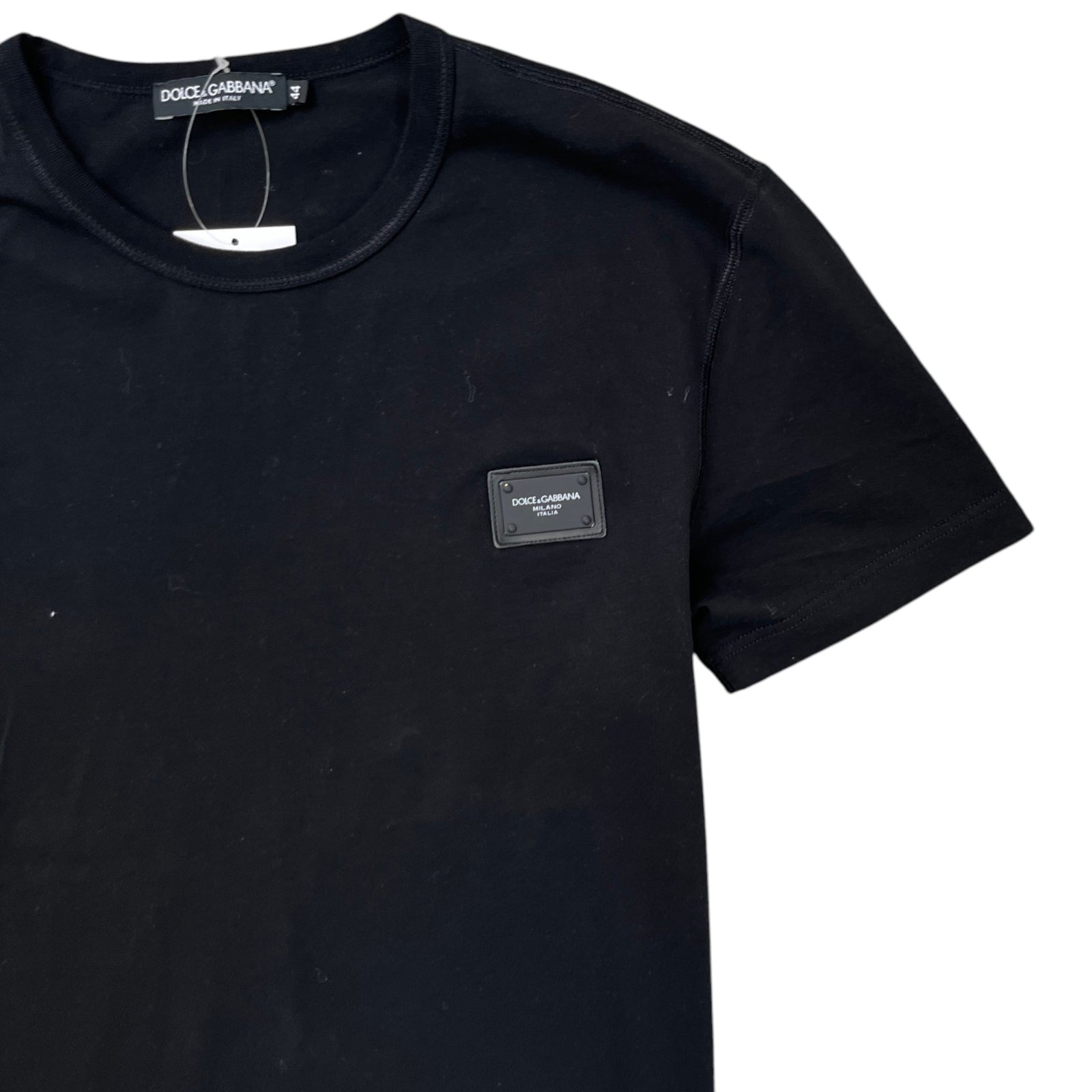 Men's Plaque Logo T-Shirt Black Size IT 44 / UK XS - Photo 5