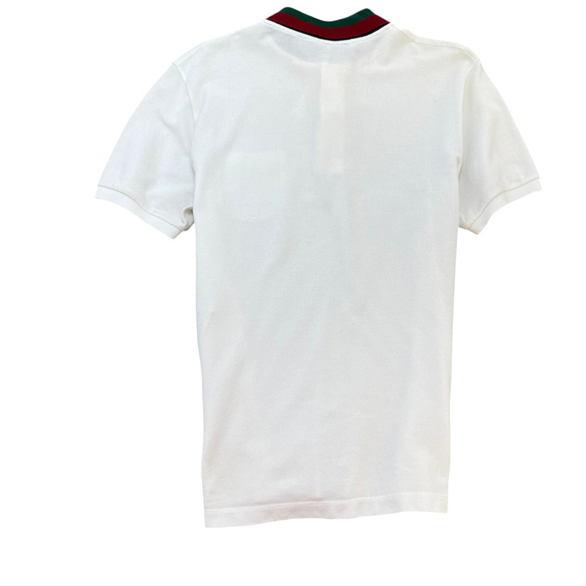 Men's Web Collar Polo Shirt White Size M - Photo 2