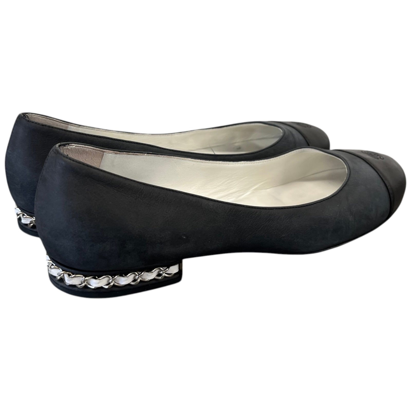 Women's Cap Toe Ballet Flat Mules Black Size EU 38 / UK 5 - Photo 8