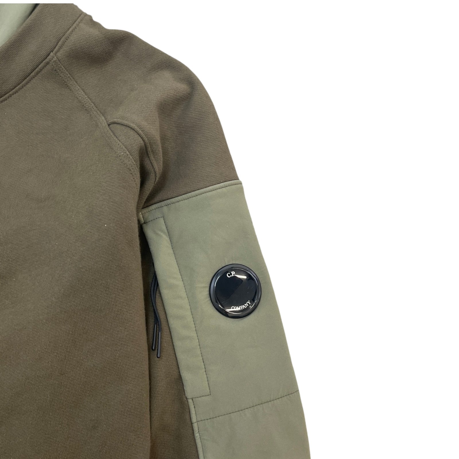 Men's Lens Detail Hoodie Khaki Size S - Photo 6