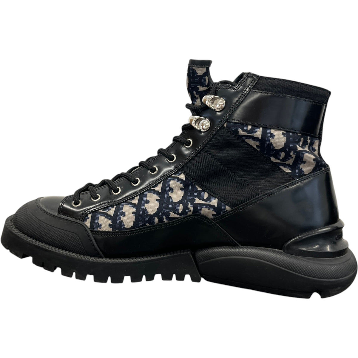 Men's Oblique Combat Ankle Boots Black Size UK 6 / EU 40 - Photo 2