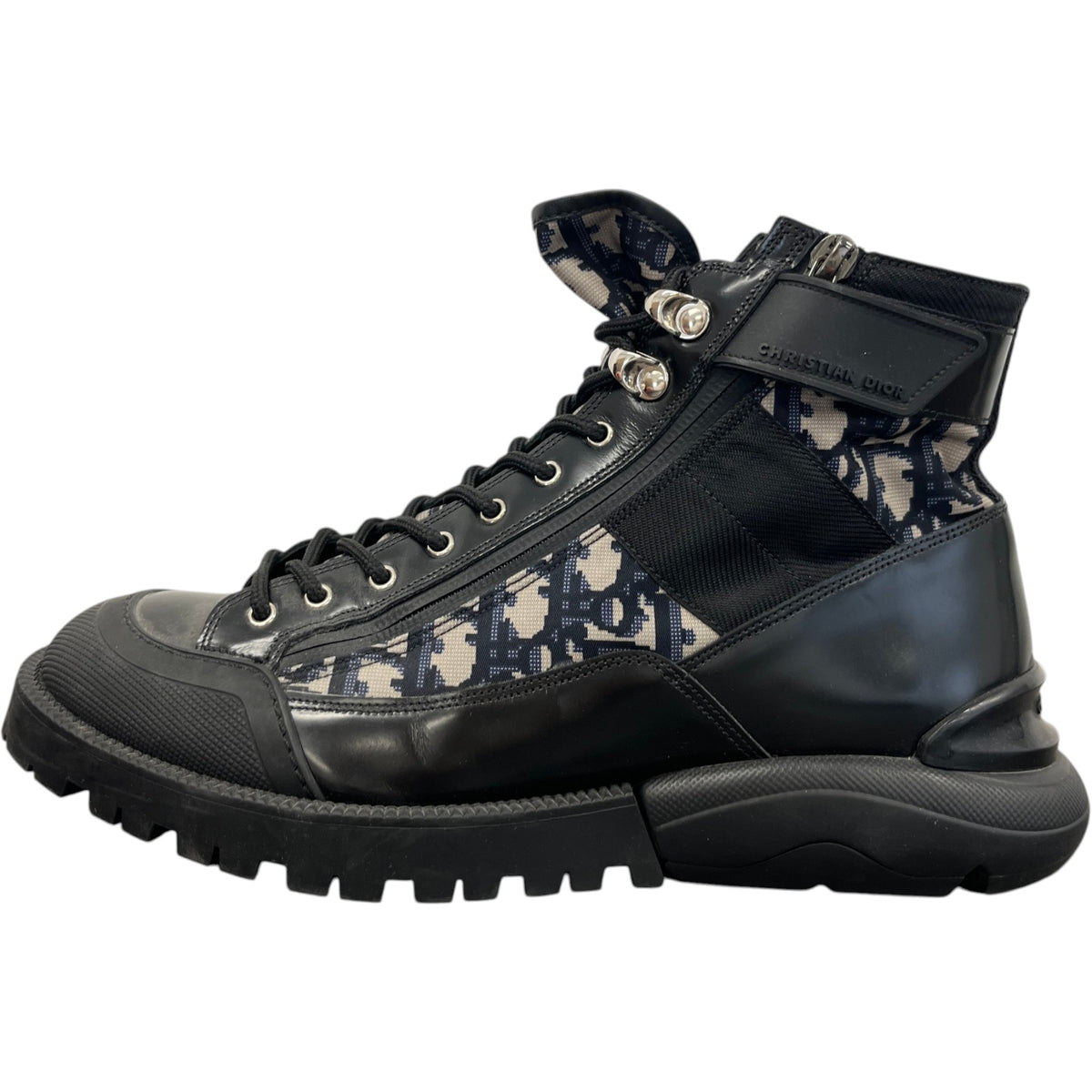 Men's Oblique Combat Ankle Boots Black Size UK 6 / EU 40 - Photo 5