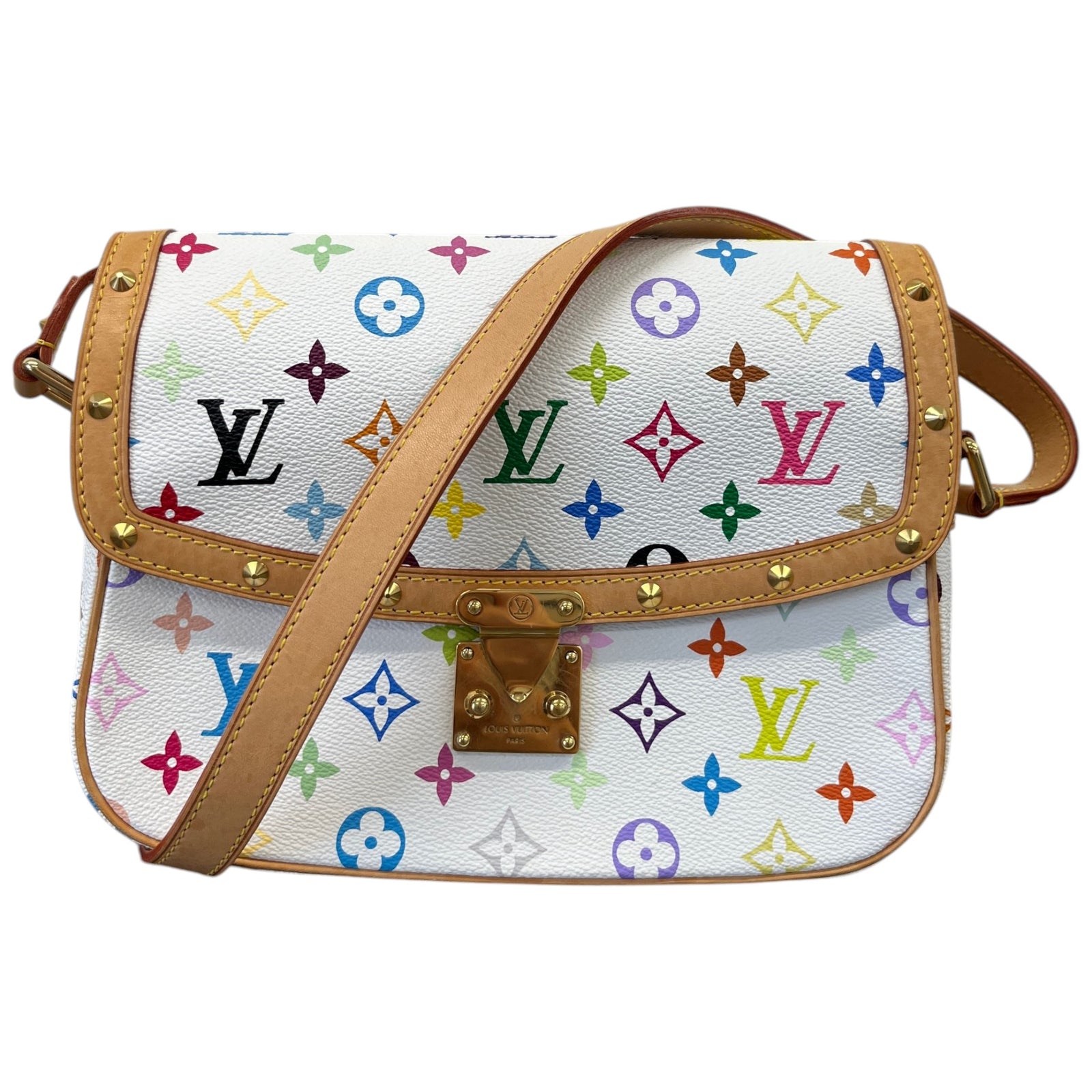 Women's Multi Coloured Monogram Sologne Bag White - Photo 1