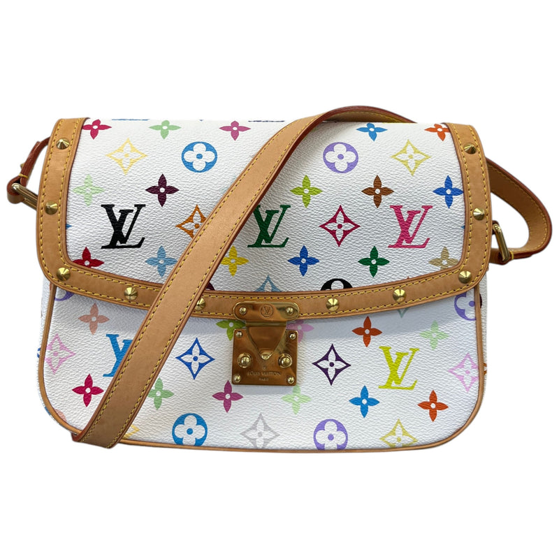 Women's Multi Coloured Monogram Sologne Bag White