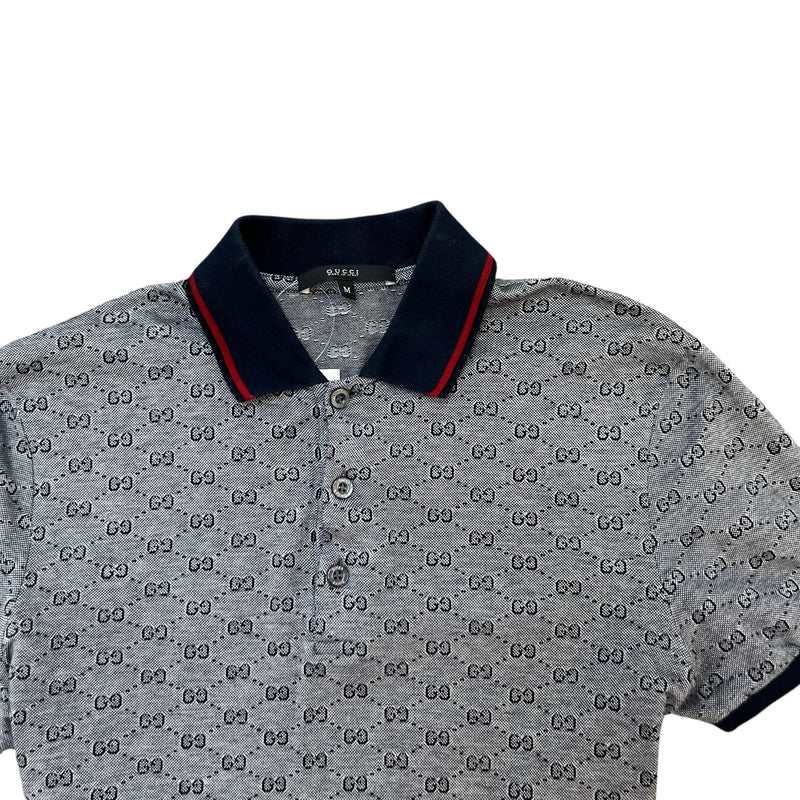 Men's GG Supreme Polo Shirt Navy Size M
