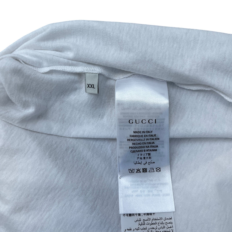 Men's Logo Print T-Shirt White Size XXL