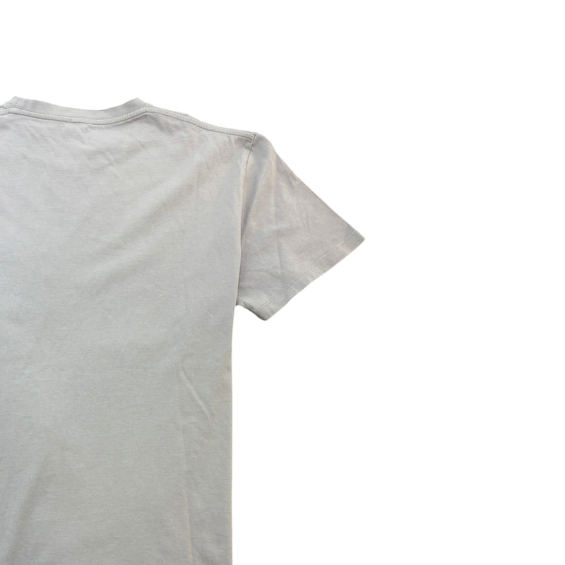 Men's Embroidered Two Tone Anagram Logo T-Shirt Grey Size S